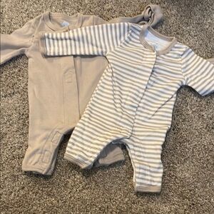 Striped and Solid Kids One Piece Set